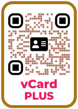 QR Code per vCard Plus con personalizzazione di stile, colori, forme e logo