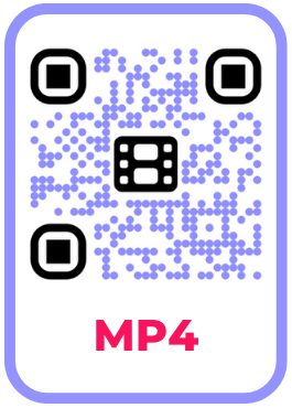 QR Code video MP4 con personalizzazione di stile, colori, forme e logo